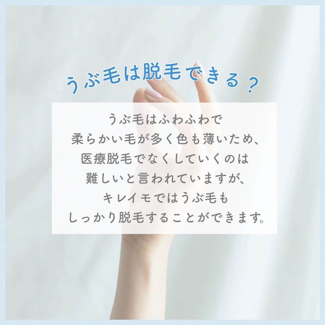 KIREIMOさんのインスタグラム写真 - (KIREIMOInstagram)「『キレイモでうぶ毛は脱毛できる？メリットやおすすめの方法を解説！』  ∴‥∵‥∴‥∵‥∴‥∴‥∵‥∴‥∵‥∴⁣  脱毛が難しいといわれているうぶ毛ですが、 うぶ毛までしっかり脱毛することで  ・毛穴が引き締まる ・化粧のノリが良くなる ・肌のトーンがアップする など嬉しいメリットがあります！  キレイモでは光脱毛でうぶ毛もしっかり脱毛することができます。 うぶ毛が気になっている方はキレイモで脱毛してみるのはいかがでしょうか？ 無料カウンセリングのご予約は、 プロフィール欄のURLから【Web予約】をクリック！  #KIREIMO #キレイモ #脱毛 #全身脱毛 #脱毛サロン #美容 #自分磨き #美容好き #美容好きさんと繋がりたい #脱毛ケア #スキンケア #スキンケア好きな人と繋がりたい #スキンケア好き #自分磨き垢さんと繋がりたい #垢抜け #キレイになりたい #肌荒れ #肌トラブル #保湿 #保湿ケア #乾燥 #敏感肌 #乾燥肌 #肌ダメージ#美肌ケア #美肌になりたい #うぶ毛 #うぶ毛処理 #うぶ毛脱毛」11月17日 21時00分 - kireimo_official