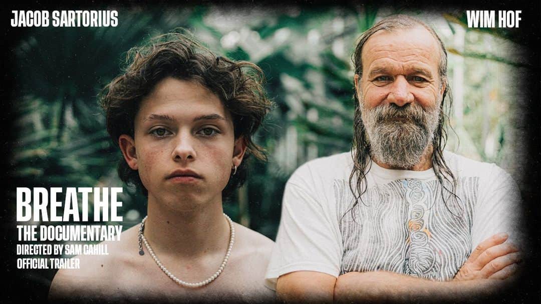 ジェイコブ・ザルトリウスのインスタグラム：「BREATHE. THE DOCUMENTARY. JANUARY 12. ON MY YOUTUBE. @iceman_hof 🍿🎥❄️」