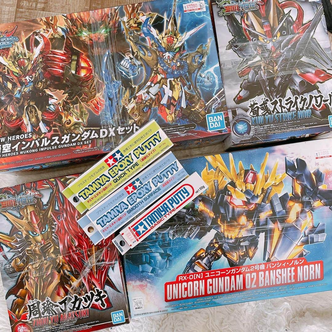 夏日凜子のインスタグラム：「#1日1プラモ  最近の購入品！SDばっっかり！！！！！  #ガンプラ #Gunpla #gundam #SDガンダム #プラモデル #プラモ声優 #ガンプラ女子 #ガンプラ購入 #toy #anime #kawaii #japan」