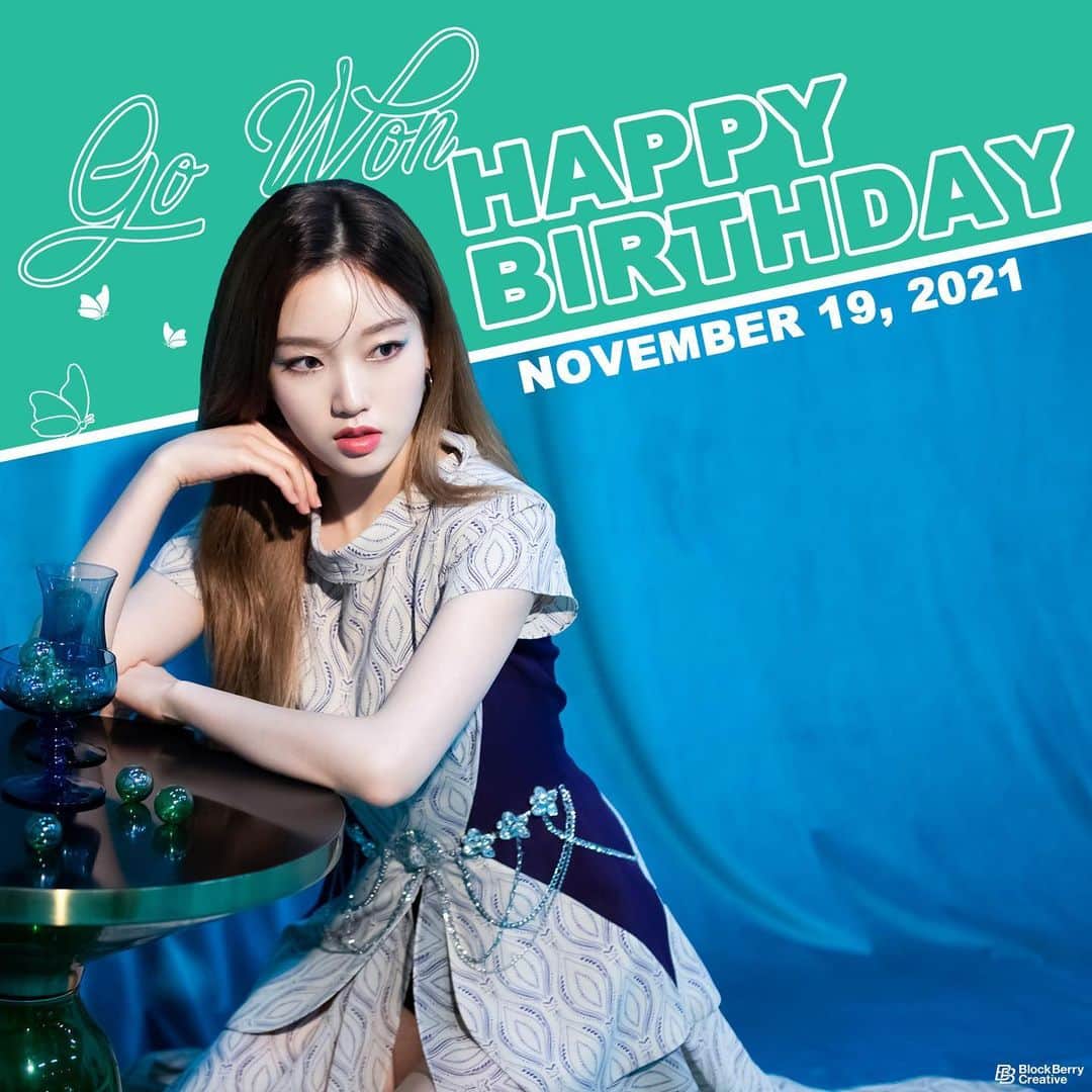 今月の少女のインスタグラム：「🦋#HappyGoWonday🦋  LOONAの癒し🦋ゴウォン💕 お誕生日おめでとうございます🎁  #ゴウォン #LOONA #今月の少女」