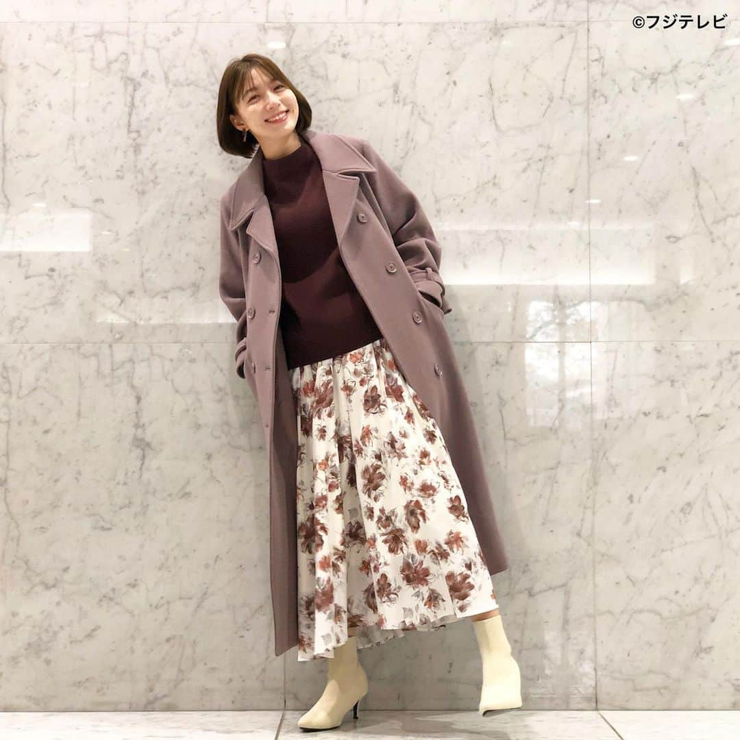 フジテレビ「めざましテレビ」さんのインスタグラム写真 - (フジテレビ「めざましテレビ」Instagram)「ファッション雑誌CanCamとコラボした お天気コーナー「きょう何着て行く？」 阿部華也子の毎日のコーデを紹介♪  11月18日(木)  【今日のコーデ】 ・コート→ @murua_official １万６３９０円 ・ワンピース→ @anuans.official ２万５３００円 ・靴→ @kobe_lettuce ３３００円 ・ピアス→ @phoebe_official ４１８０円     【コーデのポイント】 ニットベストがセットになった花柄💐 ワンピで、コーデいらずなおしゃれを☺️  トレンド感のあるコンビが 着るだけで簡単に今っぽく❣️  華やかなムードを作ってくれます✨ それぞれ単品でも使えるので 着回しにも便利🥰👍  #めざましテレビ #きょう何着て行く？ #阿部華也子 #今日のコーデ #コーデ #CanCam #今日のファッション#ootd #きょう何着て行く？は月〜金朝6時22分ごろ放送📺 #スタイリストたなべさおり #かやちゃん #きれいめコーデ #きれいめカジュアル #大人コーデ #秋コーデ #オフィスカジュアル #上品コーデ #アナウンサー衣装」11月18日 15時38分 - mezamashi.tv