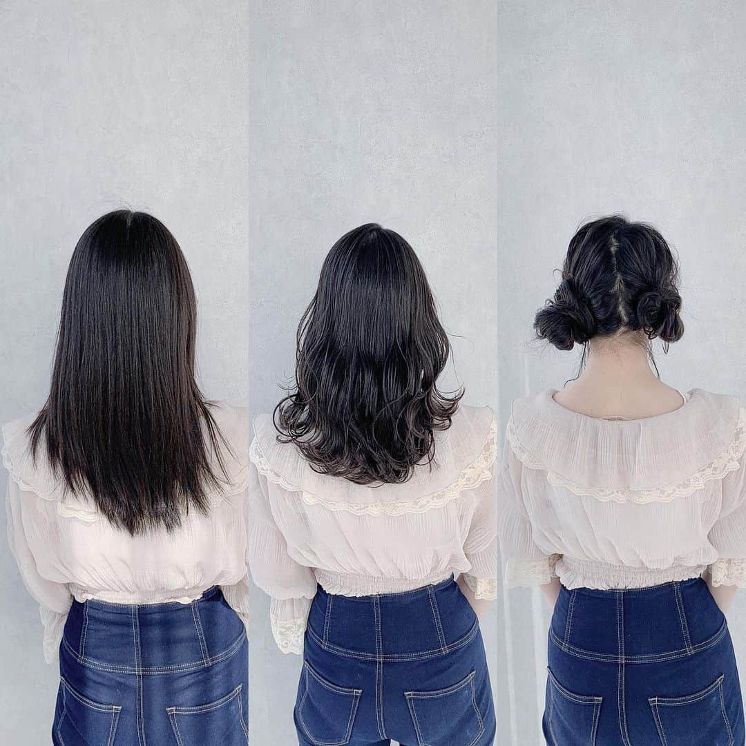 前田渉さんのインスタグラム写真 - (前田渉Instagram)「.    劇的Before→After→Arrange   Cut:メンテナンスカットしつつ、前髪を軽くしてシースルーパッツンに✂︎ Styling:32mmのコテでワッフル巻きに💫💫 Arrange:耳後ろで2つにまとめたツインわた団子🍡💕       仕上がりはこちらに💁‍♂ @cachetaro .     #わたるマジック #わたるフィルター #cachecache #cachecacheomotesando #BeforeAfterArrange #美容師 #イメチェン #前髪 #ヘアアレンジ #ワンホンヘア #cachecacheoil #簡単アレンジ #ワンホン #アイドル #シースルーバング #セルフアレンジ #シースルーパッツン #透明感 #シースルーぱっつん #わたアレンジ #簡単ヘアアレンジ #劇的ビフォーアフター #黒髪 #ツイン団子 #前髪カット #似合わせカット #猪子れいあ #ぱっつん前髪 #波ウェーブ #ウェーブ巻き」11月18日 21時24分 - wataru_magic