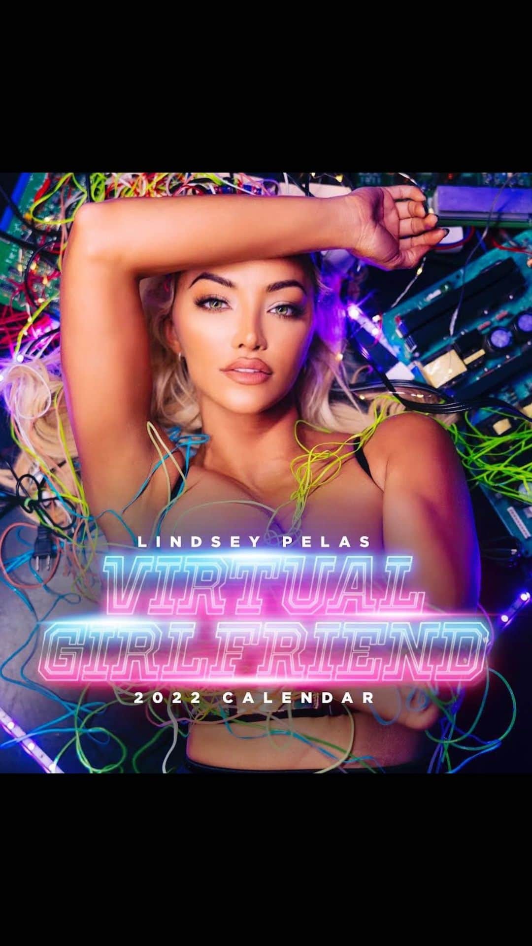 リンジー・ペラスのインスタグラム：「000.00001 LOADING 0.0010001 ⁣ ⁣ Greetings Earthlings. I'm Lindsey. Your 2022 VIRTUAL GIRLFRIEND. ⁣ ⁣ Communicating with you for the last few years, I've accumulated data. That data has been processed to transform me in your new, virtual girlfriend. Here to spend 2022 and beyond. 🤖💞⁣ ⁣ PRESALE for my 2022 VIRTUAL GIRLFRIEND calendar is LIVE at LindseyPelas.com ⁣ ⁣ Thank you to my human friend/photographer @martindepict and my human glam team @peterhairbh @makeupbydion ⭐️⁣ ⁣ PS: I am not allowed to post the BEST AND HOTTEST parts from this because the humans in charge are still weird on Earth. You will find more bts and clips, behind the scenes vlog and QnA on my fan site. ⁣ ⁣ This calendar was created, produced and styled (robotically) by me. 🖤 🤖 ⁣ ⁣ Xoxo ⁣ LINDSEY.2.022⁣」