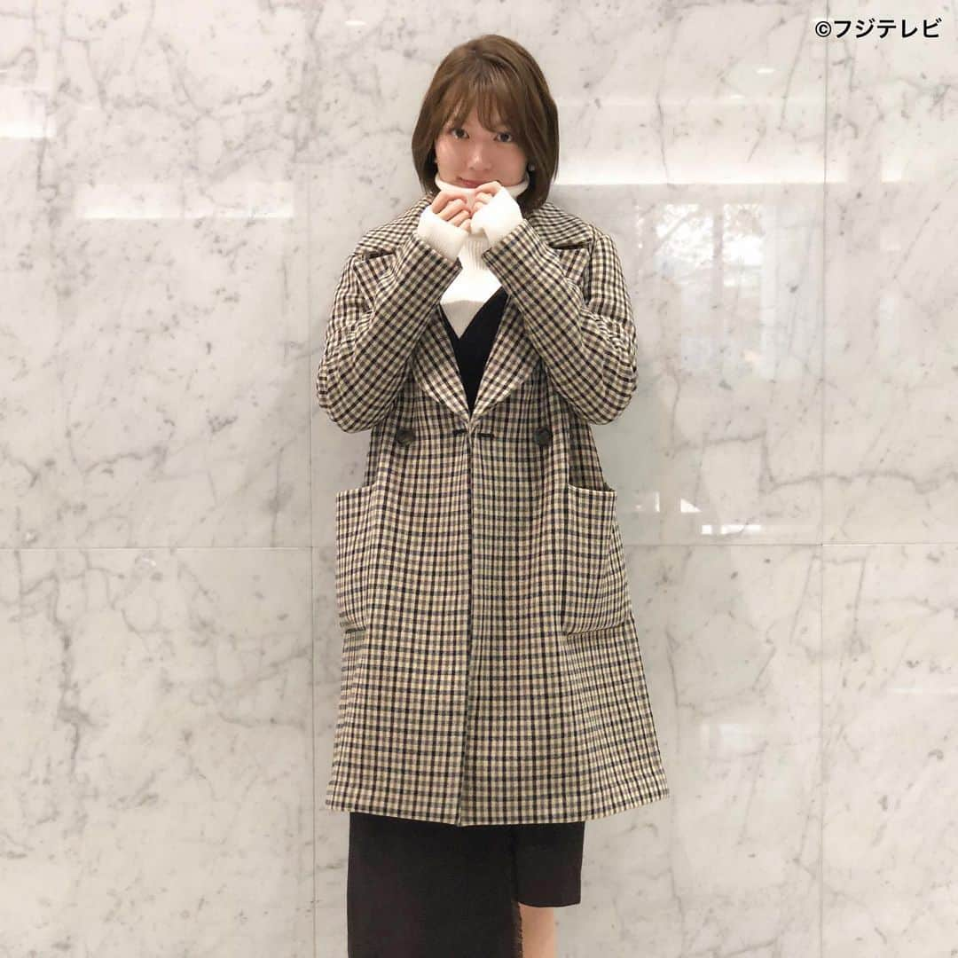 フジテレビ「めざましテレビ」さんのインスタグラム写真 - (フジテレビ「めざましテレビ」Instagram)「ファッション雑誌CanCamとコラボした お天気コーナー「きょう何着て行く？」 阿部華也子の毎日のコーデを紹介♪  11月19日(金)  【今日のコーデ】   ・コート→ @bananarepublic_jp  ３万４００円 ・ニット→ @bananarepublic_jp  １万１４００円 ・ワンピース→ @murua_official  ９２４０円 ・靴→ @inter_chaussures  １万３２００円  ・イヤリング→ @phoebe_official  ３０８０円    【コーデのポイント】 一枚でサマになるチェックコートが おしゃれ気分を盛り上げます👍  ニットにキャミワンピを重ねたコーデにプラスすると トレンド感もアップ🤗❣️  友人との久々の再会など、気合いを入れたい日に ぴったりです🎉  #めざましテレビ #きょう何着て行く？ #阿部華也子 #今日のコーデ #コーデ #CanCam #今日のファッション#ootd #きょう何着て行く？は月〜金朝6時22分ごろ放送📺 #スタイリストたなべさおり #かやちゃん #きれいめコーデ #きれいめカジュアル #大人コーデ #秋コーデ #オフィスカジュアル #上品コーデ #アナウンサー衣装」11月19日 12時23分 - mezamashi.tv