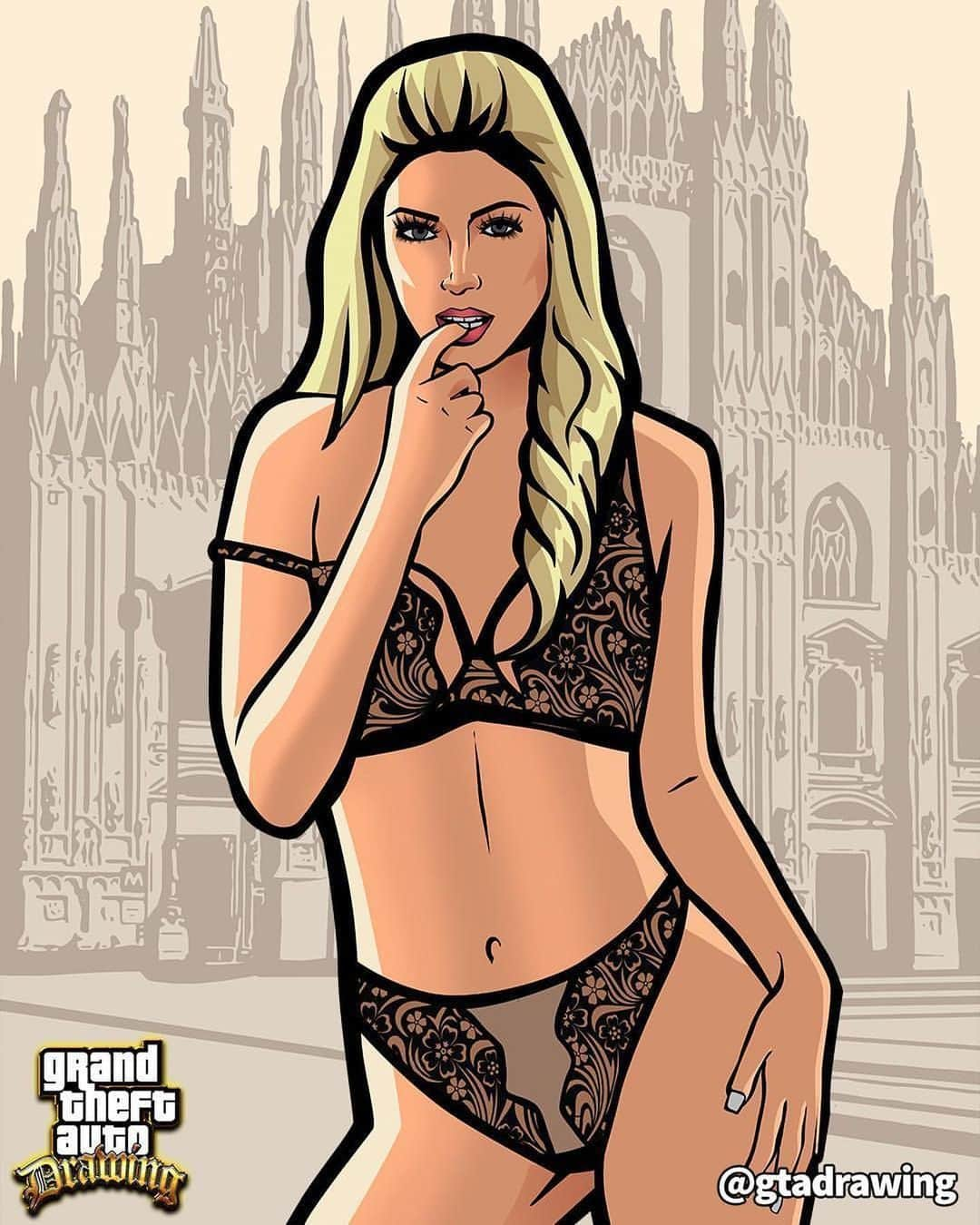 Charlotte Stokelyさんのインスタグラム写真 - (Charlotte StokelyInstagram)「Which GTA drawing is your favorite? 😍 Have you played GTA?  #gtadrawing #gta #gta5 #gtaonline #blond #charlottestokely #videogames #fanart」11月20日 3時39分 - charlottestokely