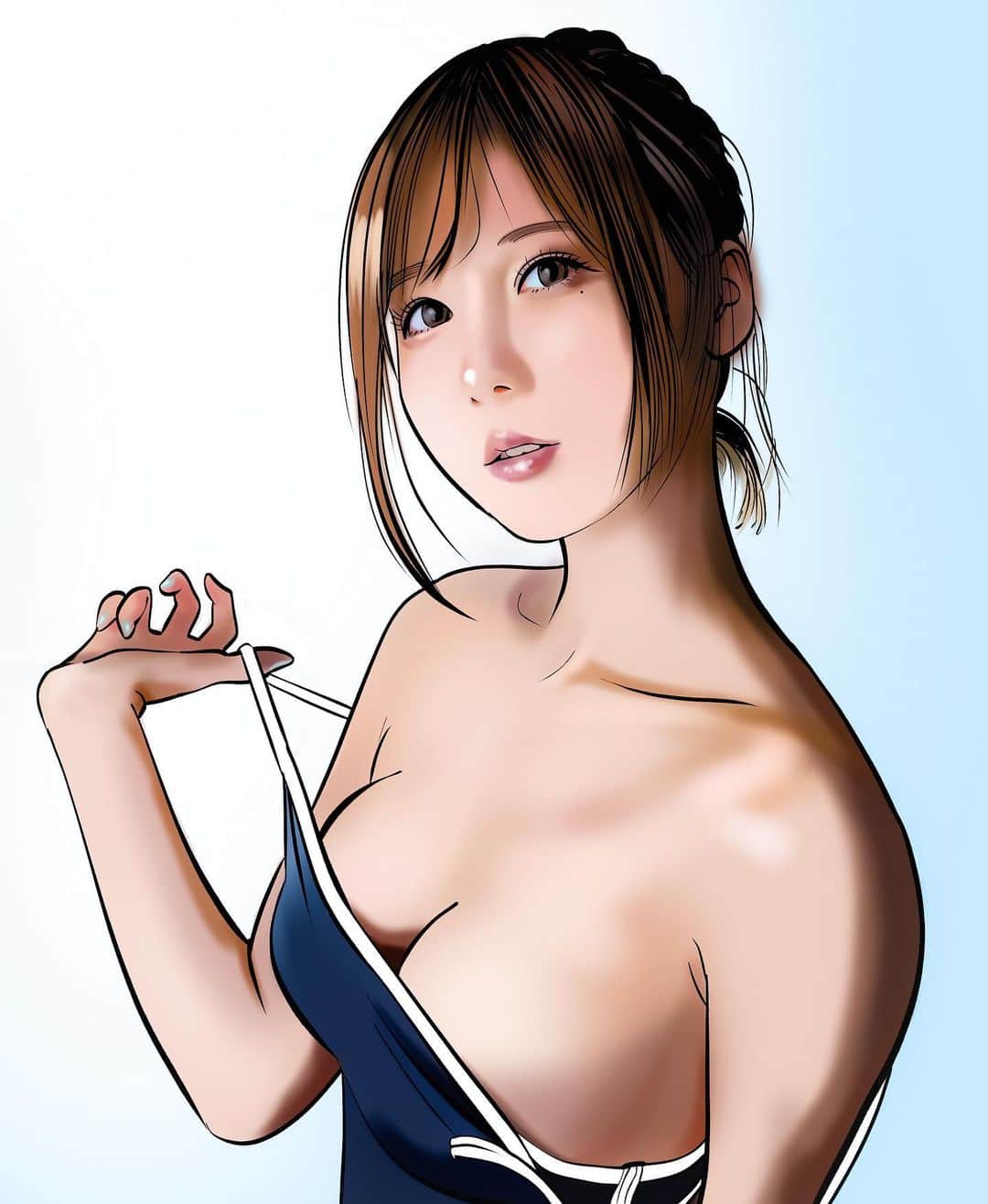のインスタグラム：「『けんけんさん』  #イラスト #イラストレーション #コスプレイヤー #けんけん #illustration #portrait #art #drawing #cosplayer #kenken」