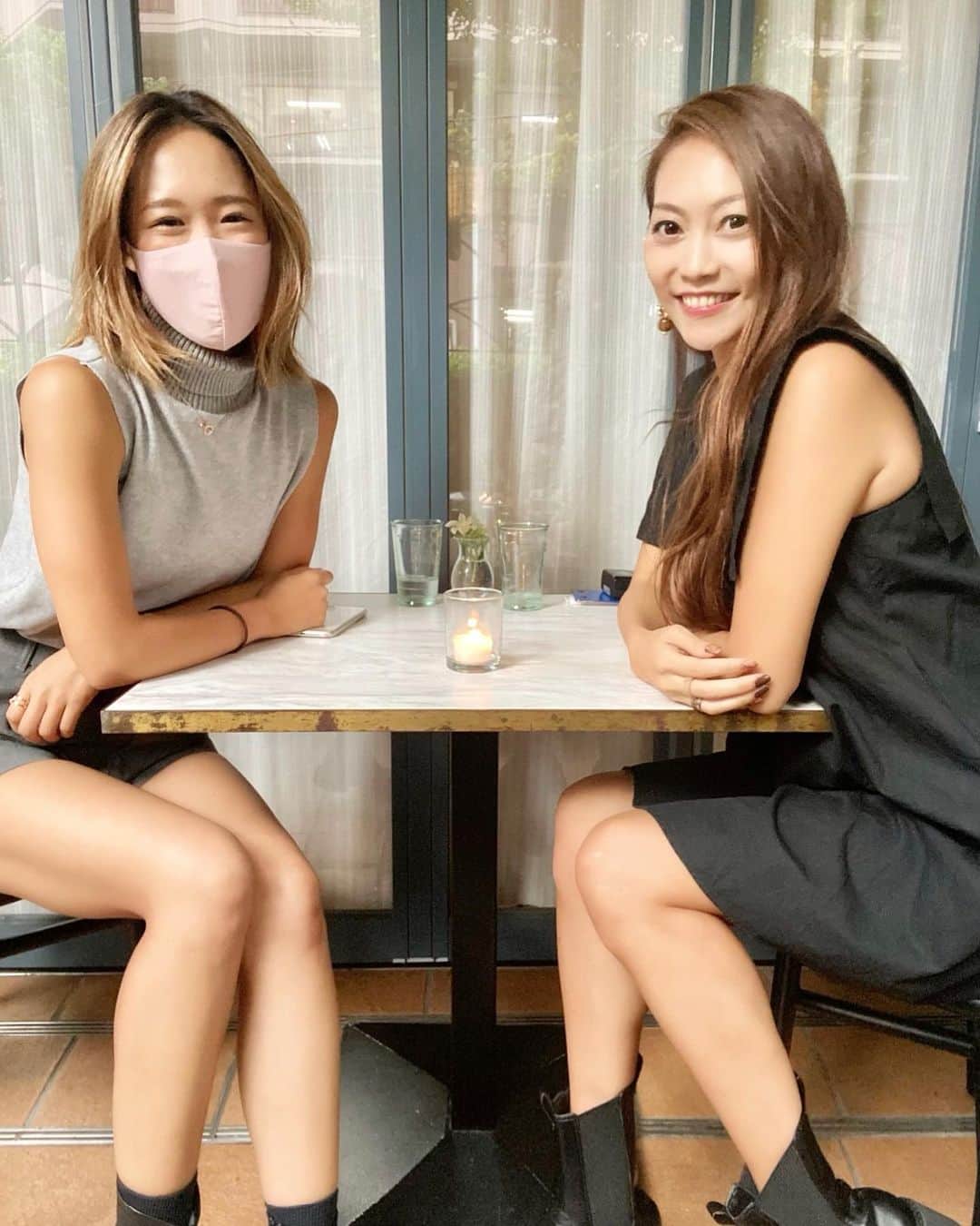 SAORIのインスタグラム：「いつかのあゆちゃんデート📸 自分に気づきがあったり 会う前よりも会ったあとに なぜか肩の力が抜けてたり ポジティブな気持ちになれてたり そういう友達って本当に大切☝️ そういう友達のことは 本当に本当に一生大切にしたいな😋」