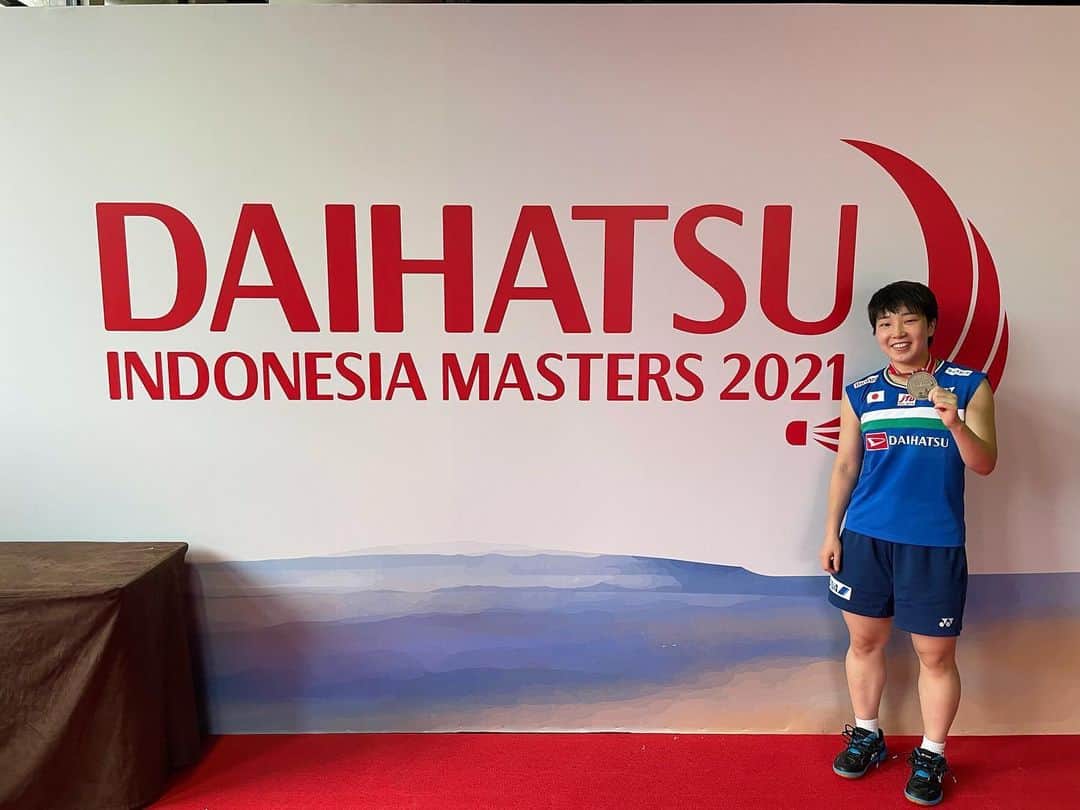 のインスタグラム：「..  DAIHATSU INDONESIA MASTERS 2021🇮🇩  2位でした🥈  たくさんの応援ありがとうございました！  来週も元気に試合します！  Thank you for many gifts and messages! Terima kasih😊」