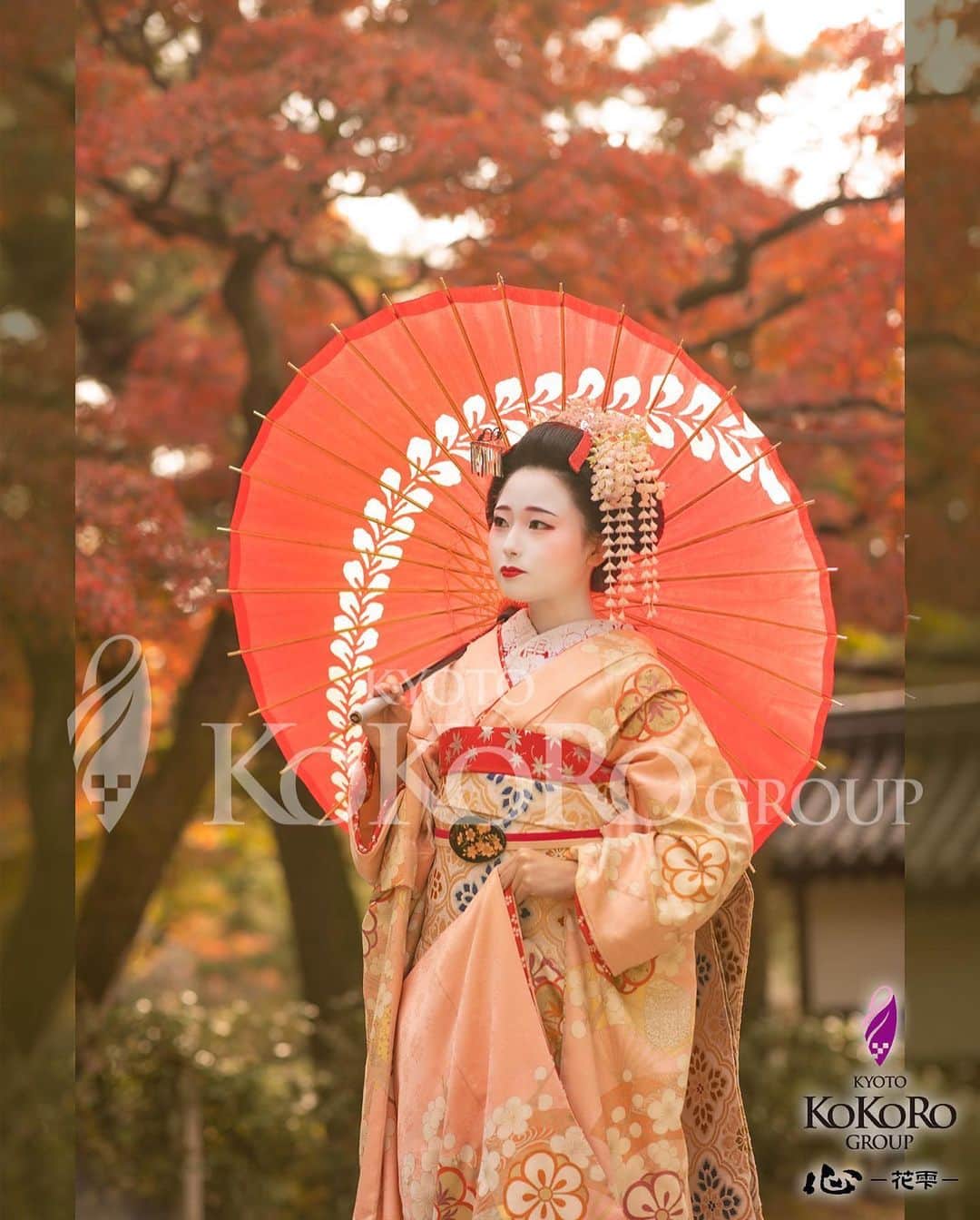 心－花雫－さんのインスタグラム写真 - (心－花雫－Instagram)「#心花雫  祇園の心Aプランをご体験頂いたお客様です🍂  「心-花雫-」近くも紅葉が綺麗に色付いております。 建仁寺での撮影では、紅葉と日本的な建築物が合わさったとても風情のある雰囲気をお楽しみ頂けます✨ 是非この機会にご体験下さいませ✨  #舞妓体験 #舞妓 #花魁 #花魁体験 #狐の嫁入り #京都 #花魁変身 #着物 #日本 #キモノ #oiran #変身写真 #変身写真館 #japan #beautiful #祇園 #紅葉  #京都観光 #京都旅行 #kyoto」11月21日 21時46分 - kokoro_hanashizuku