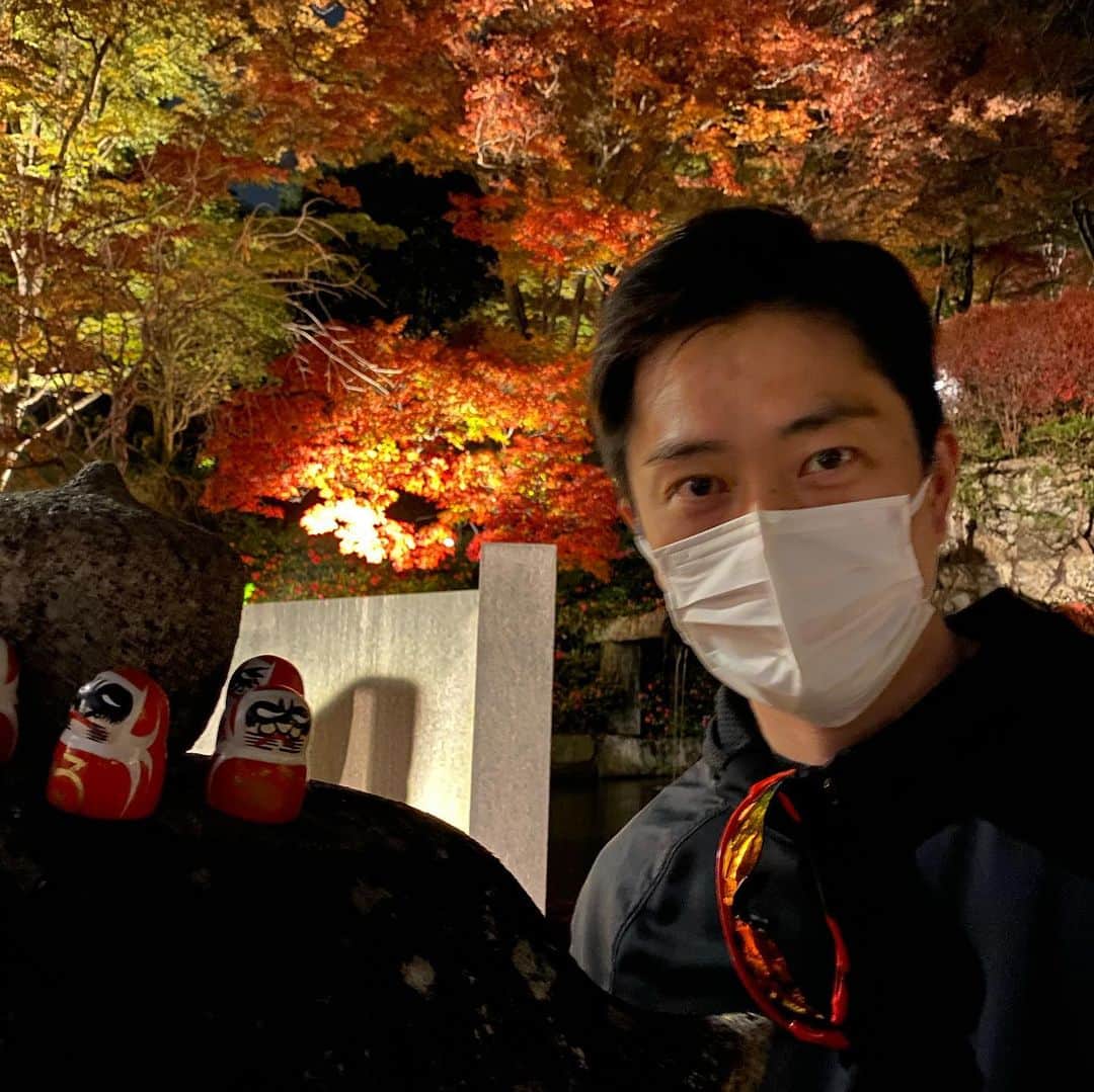 吉村洋文のインスタグラム：「紅葉が、綺麗だぜぃ。」
