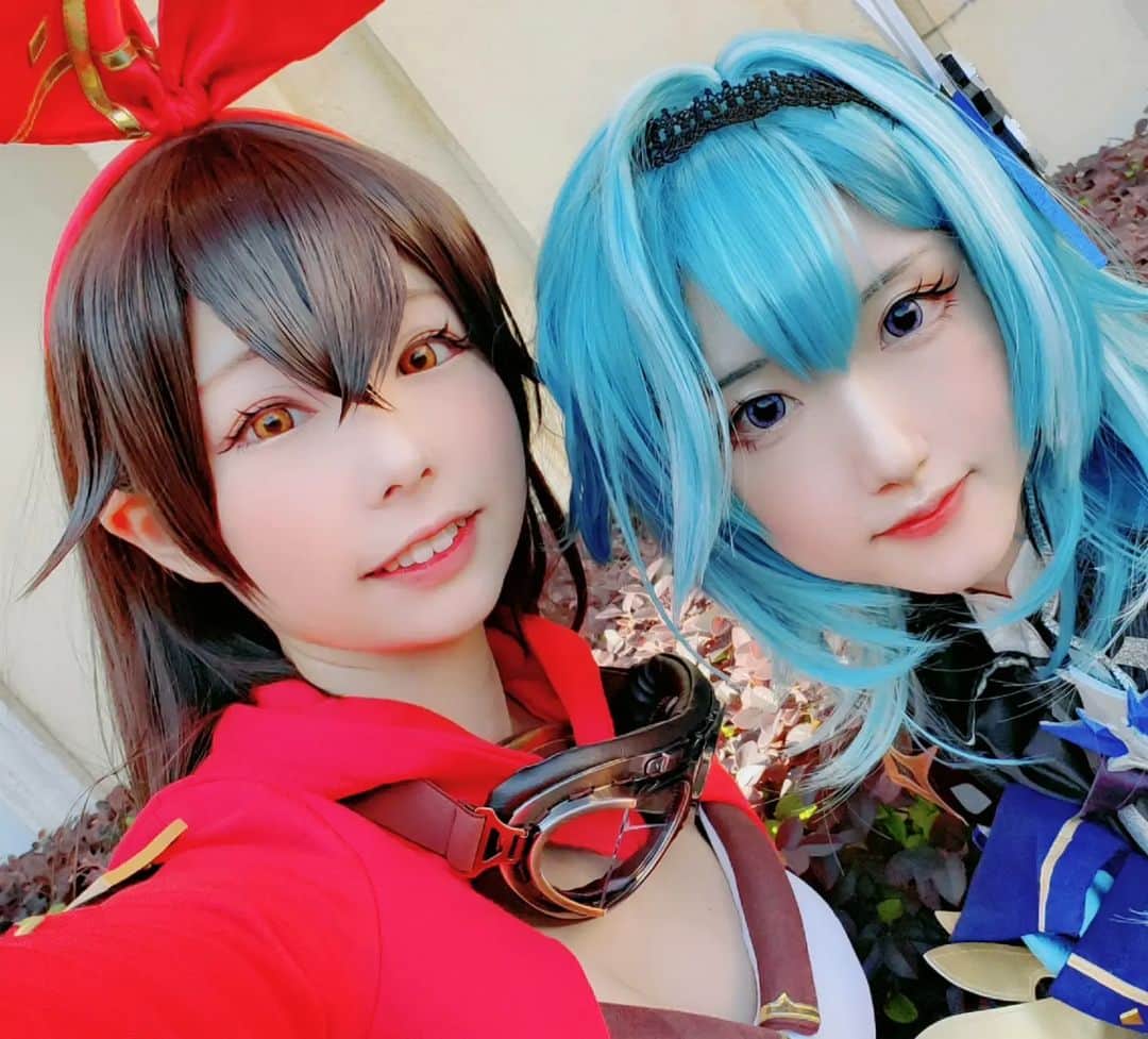 のインスタグラム：「ラグコス！だった！   #原神  #cosplay #genshin #genshinimpact  #amber  #eula  #ラグコス2021  #ラグーナテンボス」