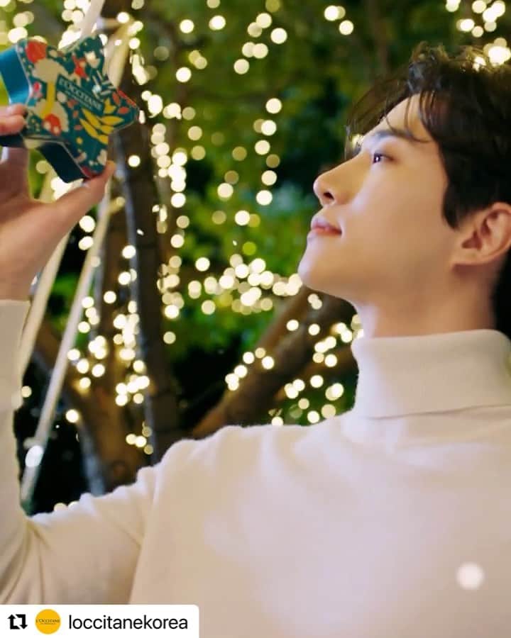 L'OCCITANE en Provenceのインスタグラム：「#Repost @loccitanekorea  大好評ジュノさんとロクシタンのギフトムービー の第2弾をみなさまにお届け🎁 　 皆さんは今年のクリスマスをどう過ごすか、 もう決めましたか?🎄 　 @le2jh」