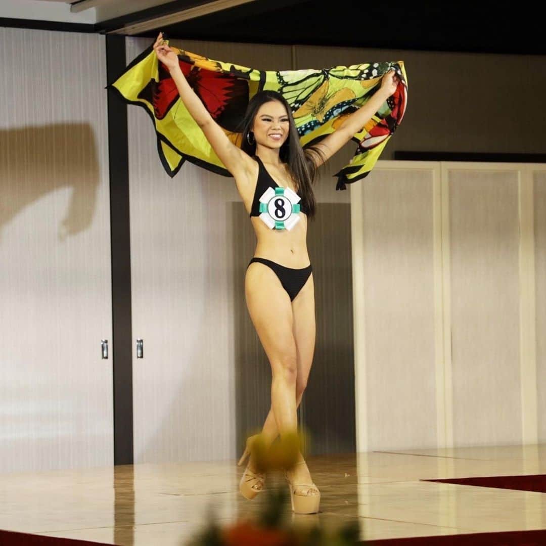 冨田七々海のインスタグラム：「Entry#8 Hanami Akamine at Miss Eco Japan 2021-2022 Swimsuit Segment ・ Feeling the Okinawa vibes in the black bikini🖤 ・ Congratulations! ・ ・ #missecojapan #missecointernational  #swimsuit」