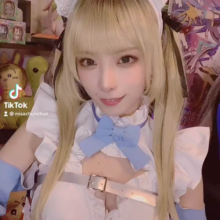 のインスタグラム：「ていっくとっく！！！ こういう手先や表情細かくつけたりってダンス不得意だけどいっぱい練習して頑張ってみる。  #cosplay #コスプレ #コスプレイヤー #cosplaygirls #selfie #自撮り女子 #japanesegirl #gravure #撮影会モデル #japanesemodel #japaneseidol #portrait #gallery #japan_of_insta  #picture #tiktok #メイド #金髪 #ツインテール #tiktoker」