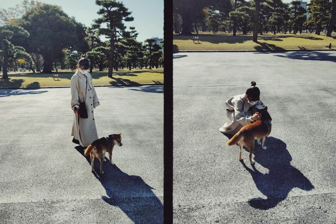 庄司芽生のインスタグラム：「お散歩🐕☀️」