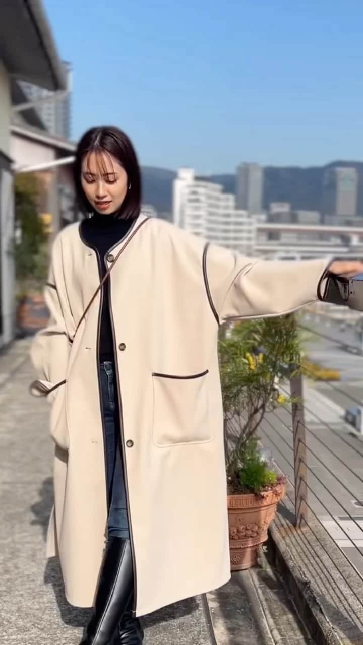 龍野伶奈のインスタグラム：「#タツレナコーデ  @miliandeni のコートを着たコーディネートを最新iPhoneで撮って貰いました🥰」