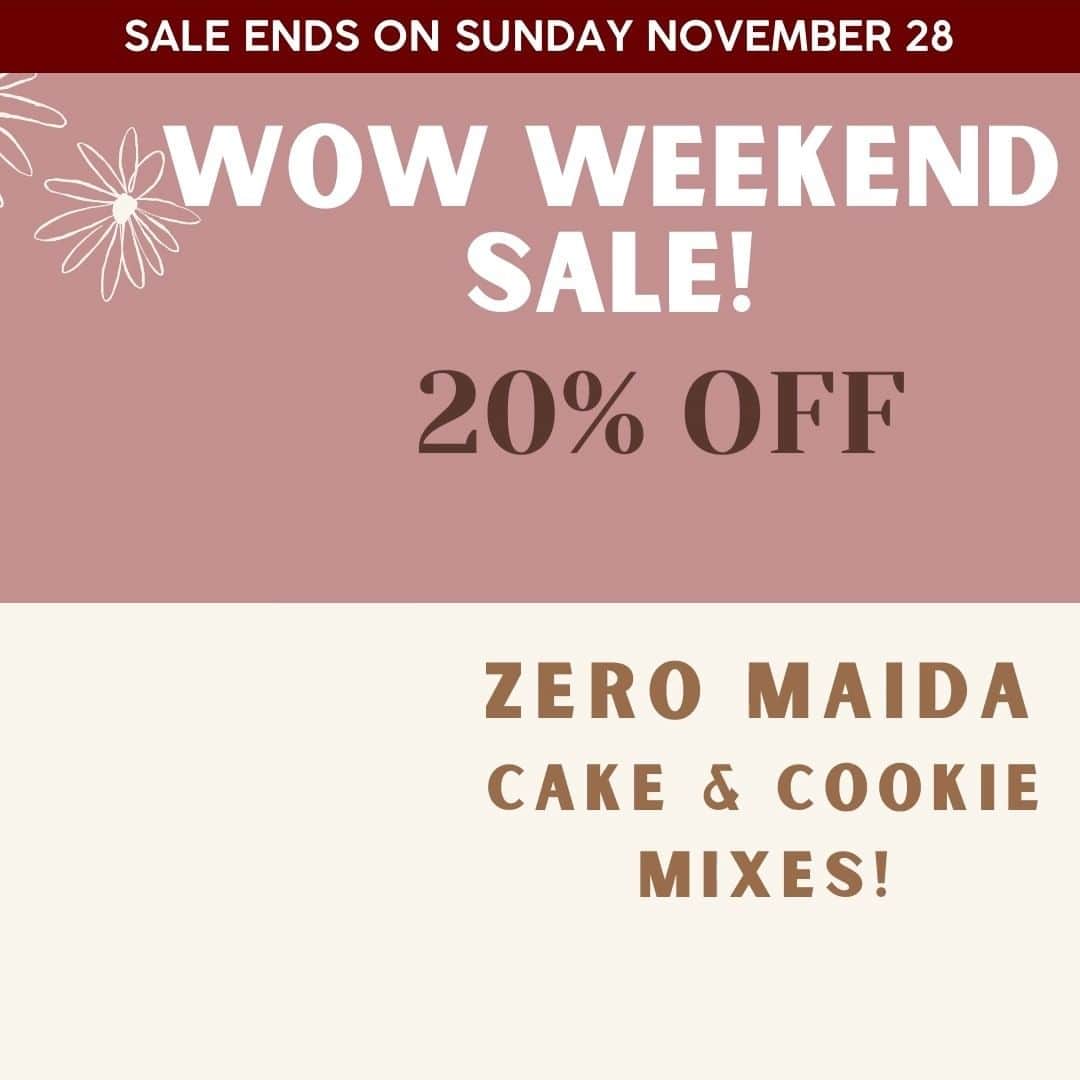 Archana's Kitchenのインスタグラム：「Our WOW WEEKEND SALE is here! Go ahead and stock up on our Zero Maida Cake and Cookie mixes made from whole grains and millets. Visit shop.archanaskitchen.com and start baking today !  Our Cake Mixes are made in 3 simple steps - Add Curd and Oil/ Butter - Mix and Bake - Bake in a pressure cooker/kadai/oven  The best part you will get WhatsApp support to help you bake using your oven ! You can also visit our stories for the link or comment below and we will dm you the link  #cake #baking #blackfriday #blackfridaysale #discounts #bakesale #cakemixes #egglessbaking #brownies #chocolatecake #vanillacake #redvelvetcake #cookies #vanillachocolatechip #doublechocolatechip #archanaskitchen #archanaskitchencakemixes」
