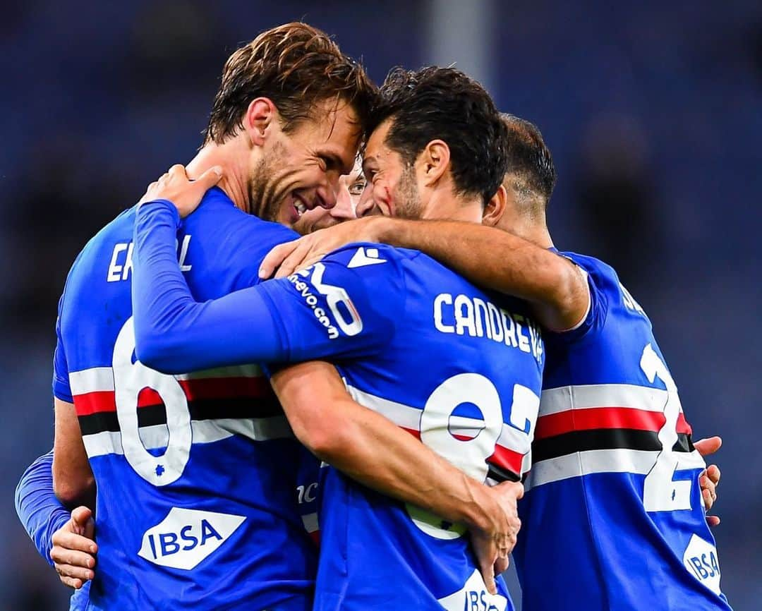 アルビン・エクダルのインスタグラム：「Great win @sampdoria Avanti così 💪🏻」