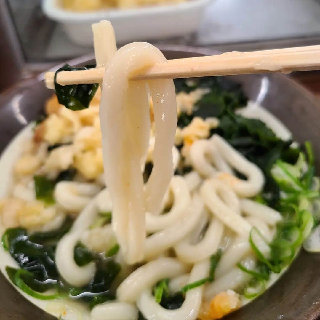 床嶋佳子さんのインスタグラム写真 - (床嶋佳子Instagram)「福岡の「牧のうどん」です‼️😋🎶 ごぼう天にわかめトッピング 福岡のやわいうどん  ボリュームたっぷり❗お腹いっぱいになりましたぁ‼️ #牧のうどん」12月27日 15時09分 - yoshiko.tokoshima