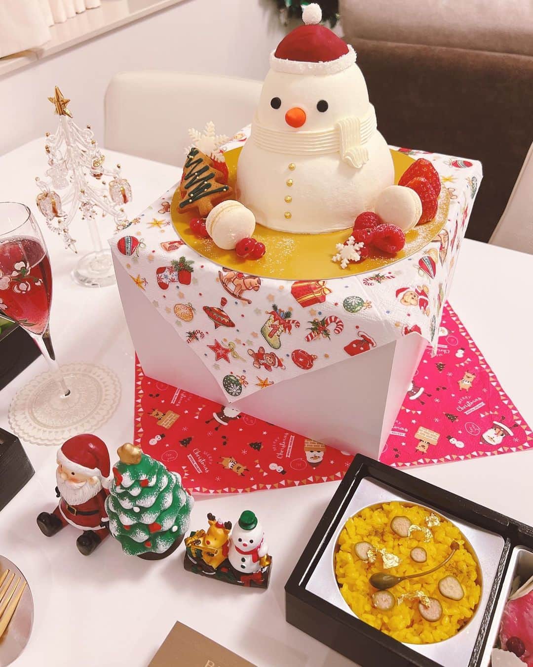 野田彩加さんのインスタグラム写真 - (野田彩加Instagram)「Merry Christmas Eve🎄🎂⛄️  #christmaseve #christmascake  #snowman #1224 #2021」12月24日 22時53分 - aya.205