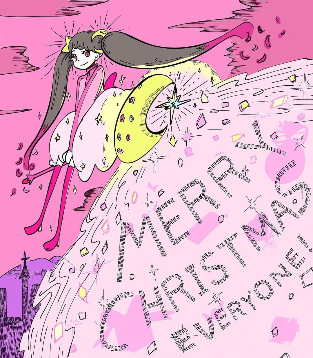 山本美月さんのインスタグラム写真 - (山本美月Instagram)「Merry Christmas! Everyone!  Illustrated by MIZUKI   #mizukillustrations」12月25日 13時44分 - mizuki_yamamoto_official