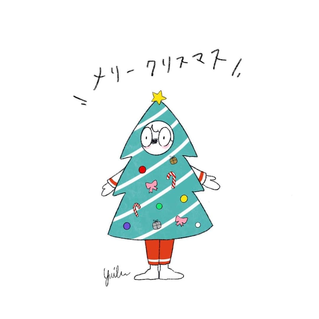 yurika_eyeのインスタグラム：「Merry Christmas #🎄 🎁✨ @yuriyuri_egaku  ． ． #merrychristmas #christmas  #winter #snow #santaclaus  #illustration #art #drawing  #メリークリスマス #クリスマス  #冬 #雪 #クリスマスツリー　 #イラスト #描く #アート #絵」