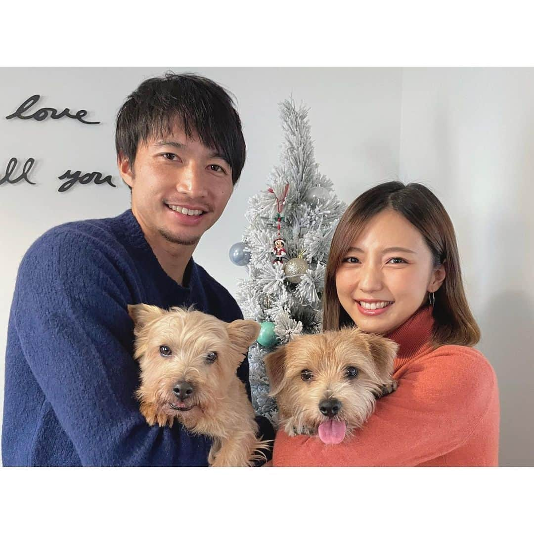 真野恵里菜さんのインスタグラム写真 - (真野恵里菜Instagram)「Merry Christmas🎄🐶🐶　 今年もお家でのんびりなクリスマス🏠 わんこたちはクリスマスプレゼントのおもちゃを 朝からブンブン振り回して遊んでます🧸」12月25日 17時41分 - erinamano_official