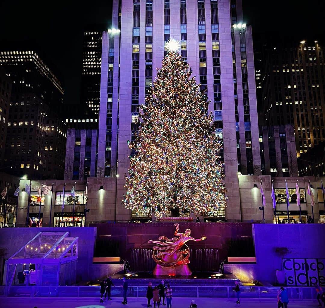 イナキョウコのインスタグラム：「Merry Christmas! Wishing you a joyous, healthy, and happy holiday season. 🎄🎅🏻  #2021 #merrychristmas #holiday #nyc  #winter」