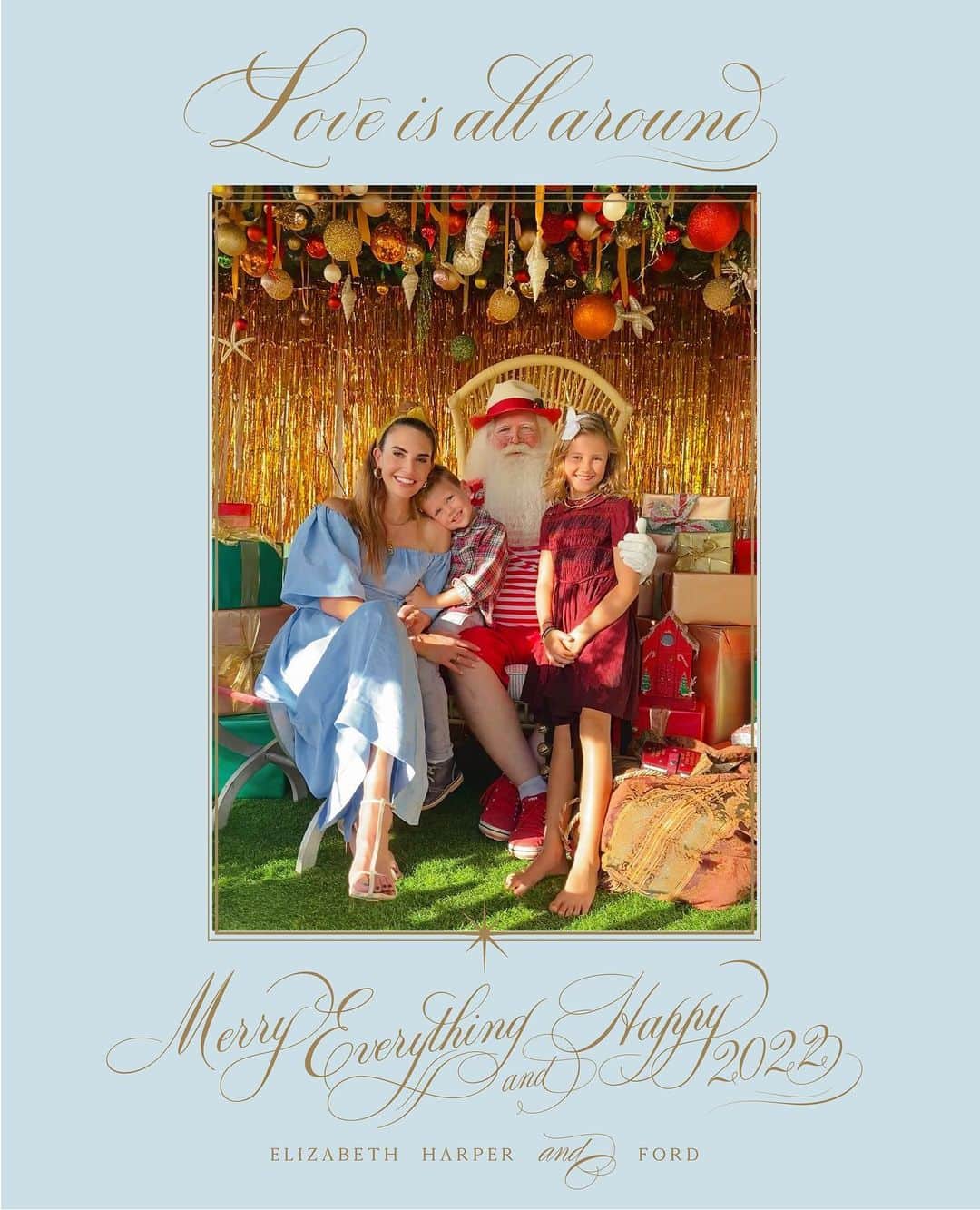 Elizabeth Chambers Hammerのインスタグラム：「A very Caribbean Christmas! Wishing you and yours the Merriest Christmas and Happiest New Year🎄❤️」