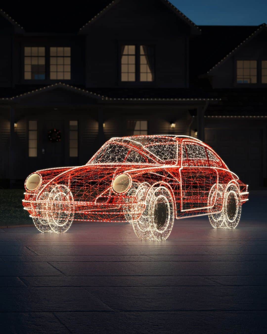 Porscheさんのインスタグラム写真 - (PorscheInstagram)「Driveway decoration: a lightbulb moment.   (💻 @kenliu3d for @porscheaus)」12月26日 19時00分 - porsche