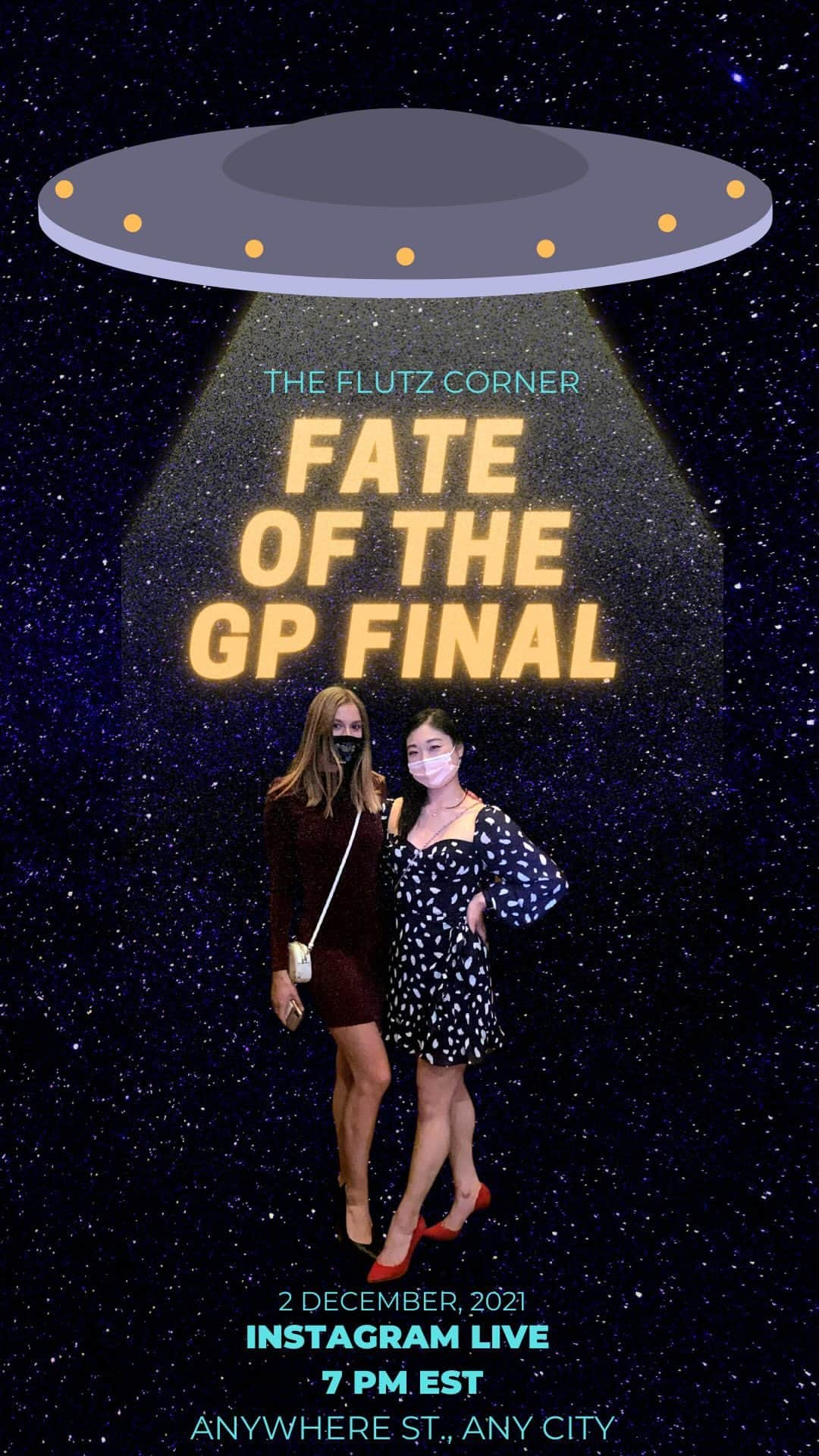 長洲未来のインスタグラム：「The Flutz Corner episode 11 @polinaedmunds @theflutzcorner  Fate of the Grand Prix Final #figureskating」