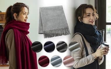 のインスタグラム：「12月4日20時～12月11日01時59分 楽天スーパーセールにて、カシミヤマフラー、ストール、ポイント10倍です🌟  是非この機会にお買い求め下さいませ🧣  大判カラーストール50％offクーポン配布中！  https://www.rakuten.co.jp/sakura-cashmere/ ･ #ストール#マフラー#カシミヤマフラー#カシミヤ#上品#冬コーデ #マフラー巻き方#マフラー女子#モンゴル」