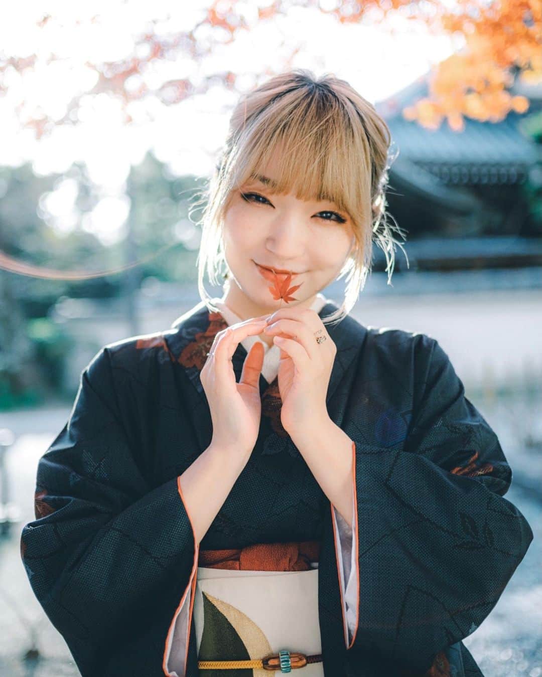 柊里杏のインスタグラム：「🍁」