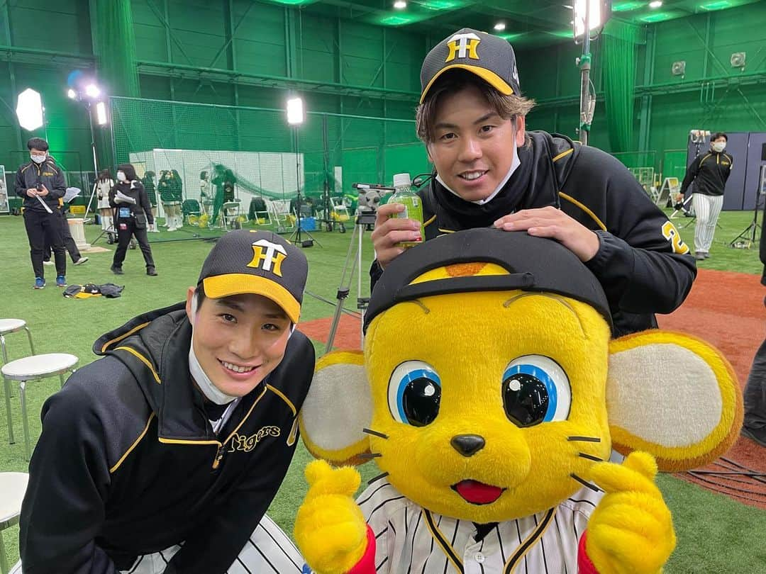 阪神タイガースさんのインスタグラム写真 - (阪神タイガースInstagram)「キー太も選手たちと一緒にファン感謝デーを楽しんでいました♪ #梅野隆太郎 選手 #木浪聖也 選手 #及川雅貴 選手 #キー太 #阪神タイガース #ファン感謝デー」12月4日 15時52分 - hanshintigers_official