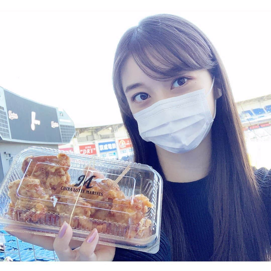 牧野真莉愛さんのインスタグラム写真 - (牧野真莉愛Instagram)「♡ ♡ 💖からあげ大将亭💖 「からあげ大将亭がナンバー1だ！！」 まりあはベジータになったつもりで言った🐰💗 🎀 2021.9.3＆2021.10.30 マリンへ行きました🐟まりあ ↑ 秘蔵写真❤️おわりんご ♡ ♡  #からあげ大将亭 #里崎智也 選手 #lovefighters ❤ #モーニング娘21 #morningmusume21 #牧野真莉愛」12月4日 22時25分 - maria_makino.official