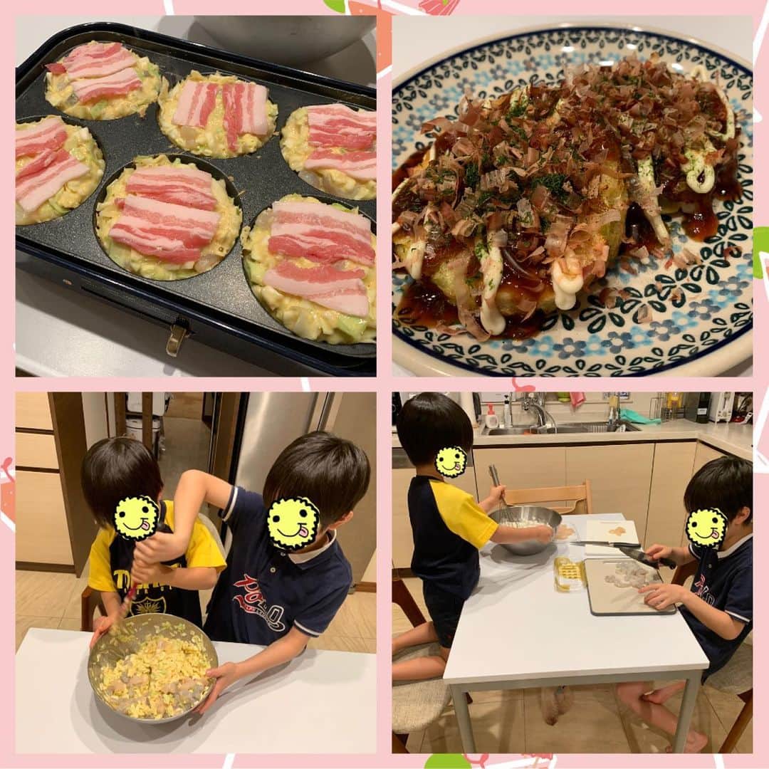 小倉優子さんのインスタグラム写真 - (小倉優子Instagram)「今夜は子供達とお好み焼きを作りました☺️✨  山芋をたっぷり入れたら、ふわふわで美味しかったです💕  ただ、海鮮とキャベツ、山芋たっぷりなので、ヘルシーだったからかもうお腹が空いています笑  明日はお腹ぺこぺこで 起きられるかな☀️  おやすみなさい✨✨✨」12月5日 22時06分 - ogura_yuko_0826