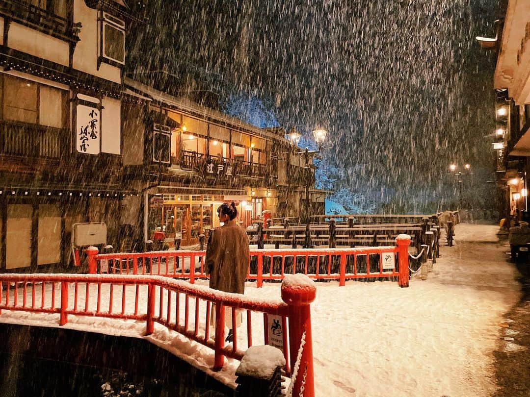 鈴木まりなのインスタグラム：「  #銀山温泉 #能登屋旅館 #ginzanonsen」