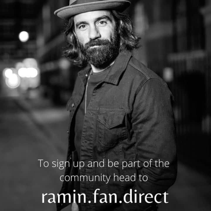 ラミン・カリムルーのインスタグラム：「▪️  Download the new ‘Ramin’ app at  ramin.fan.direct   Free to download  ▪️  Putting our main creative efforts in one place. To build a community and place for content. For Members and Non-members. All in one place.   ▪️  As always, thank you for incredible on-going support.」