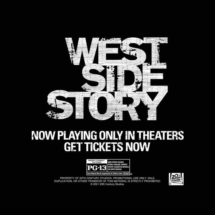 エレン・ポンピオのインスタグラム：「Congratulations to the entire cast and crew of this movie!! Every performance is electric. Every scene is movie magic.  The singing, the dancing, sets, choreography, cinematography and costumes are movie making at its finest. Grateful to Steven Spielberg for reimagining this classic as masterfully as only he could.」