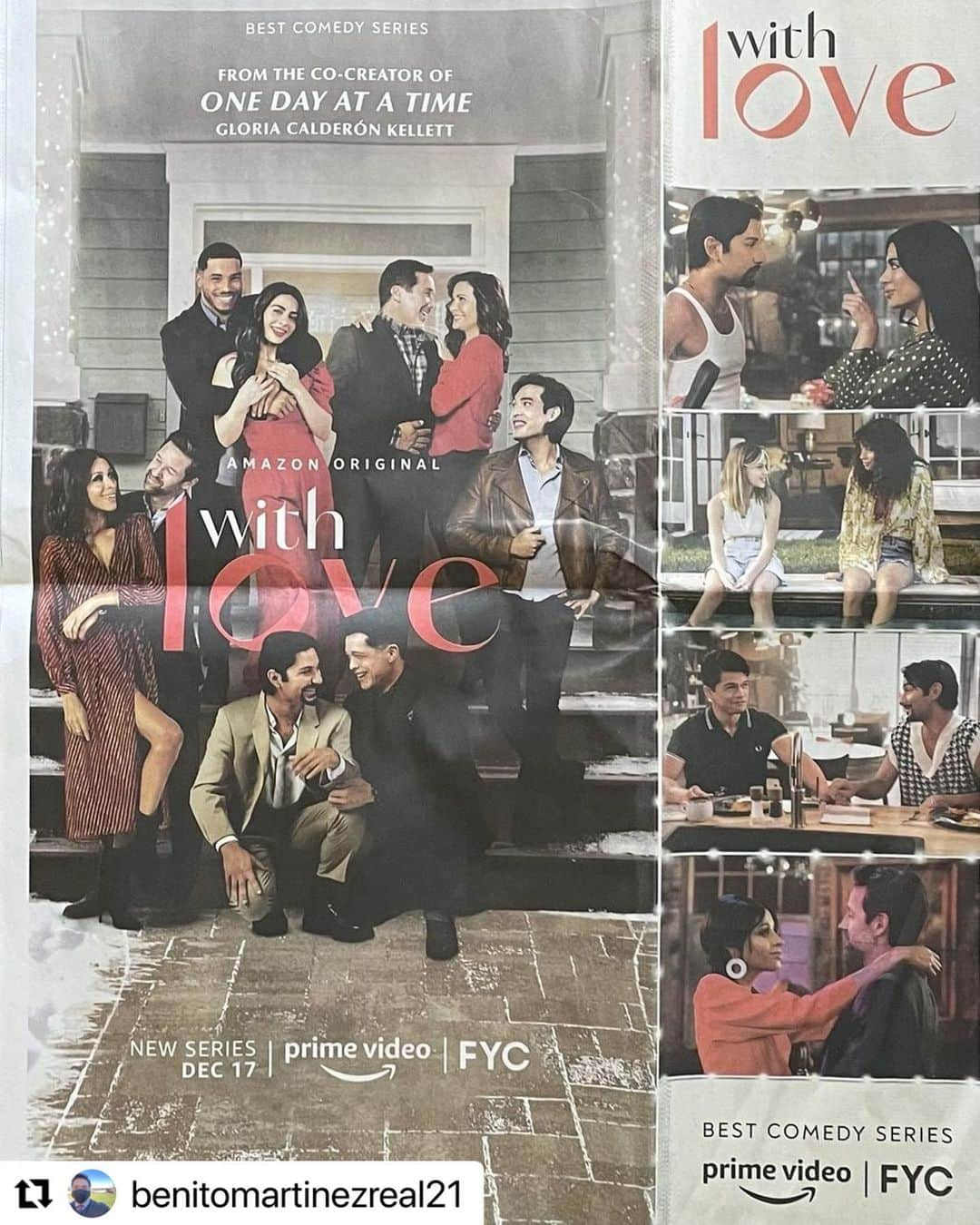 コンスタンス・マリーさんのインスタグラム写真 - (コンスタンス・マリーInstagram)「What a beautiful blessing to wake up to✨💕✨ #WithLoveTV showcased in your @latimes Newspaper today!! Don’t forget the premiere of our feel good, sexy & heartwarming show premieres Dec 17th on @amazonprimevideo #RomCom #Latinx #Latine #Latino #Sunday #Grateful #FYP  #Repost @benitomartinezreal21 with @make_repost ・・・ You'll get this with your LA Times today!」12月13日 6時17分 - goconstance