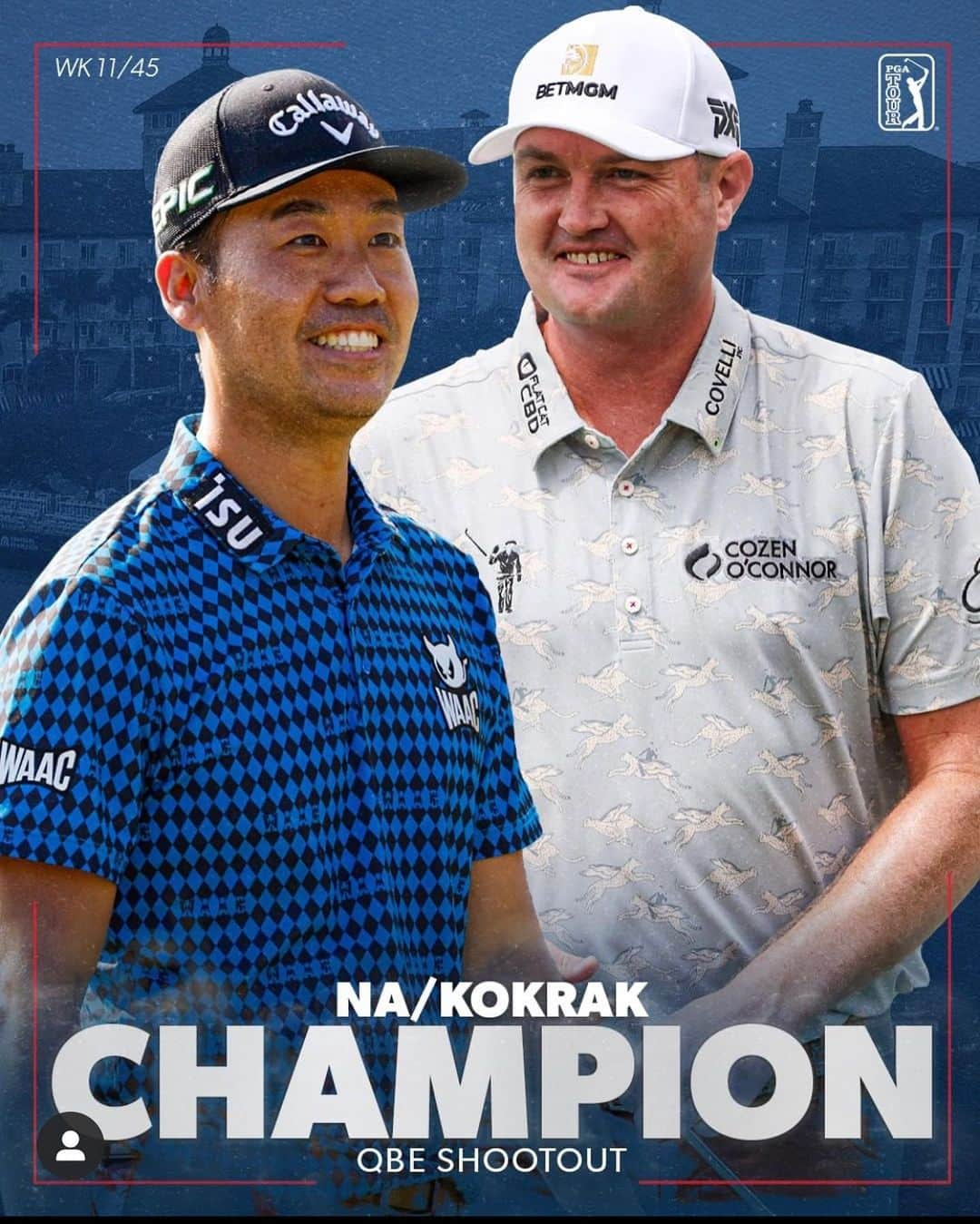 ケビン・ナさんのインスタグラム写真 - (ケビン・ナInstagram)「🏆 for Team Na & Kokrak @qbeshootout  What a fun week with my friend J! our coach @drewsteckel must be doing something right! #qbeshootout #pgatour」12月13日 7時05分 - kevinna915