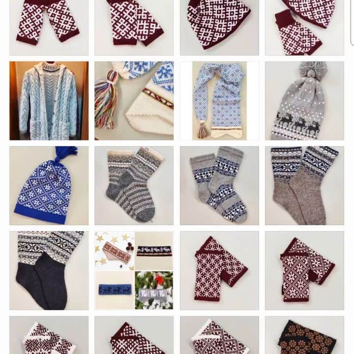 ティネスのインスタグラム：「All of these beautiful items are recently added to the online shop. Browse our listings and choose warm and lovingly made knits.  We have lots of wool hats, matching sets, gloves, mittens, wrist warmers and many more knits.   WWW.TINES.LV WORLDWIDE SHIPPING」
