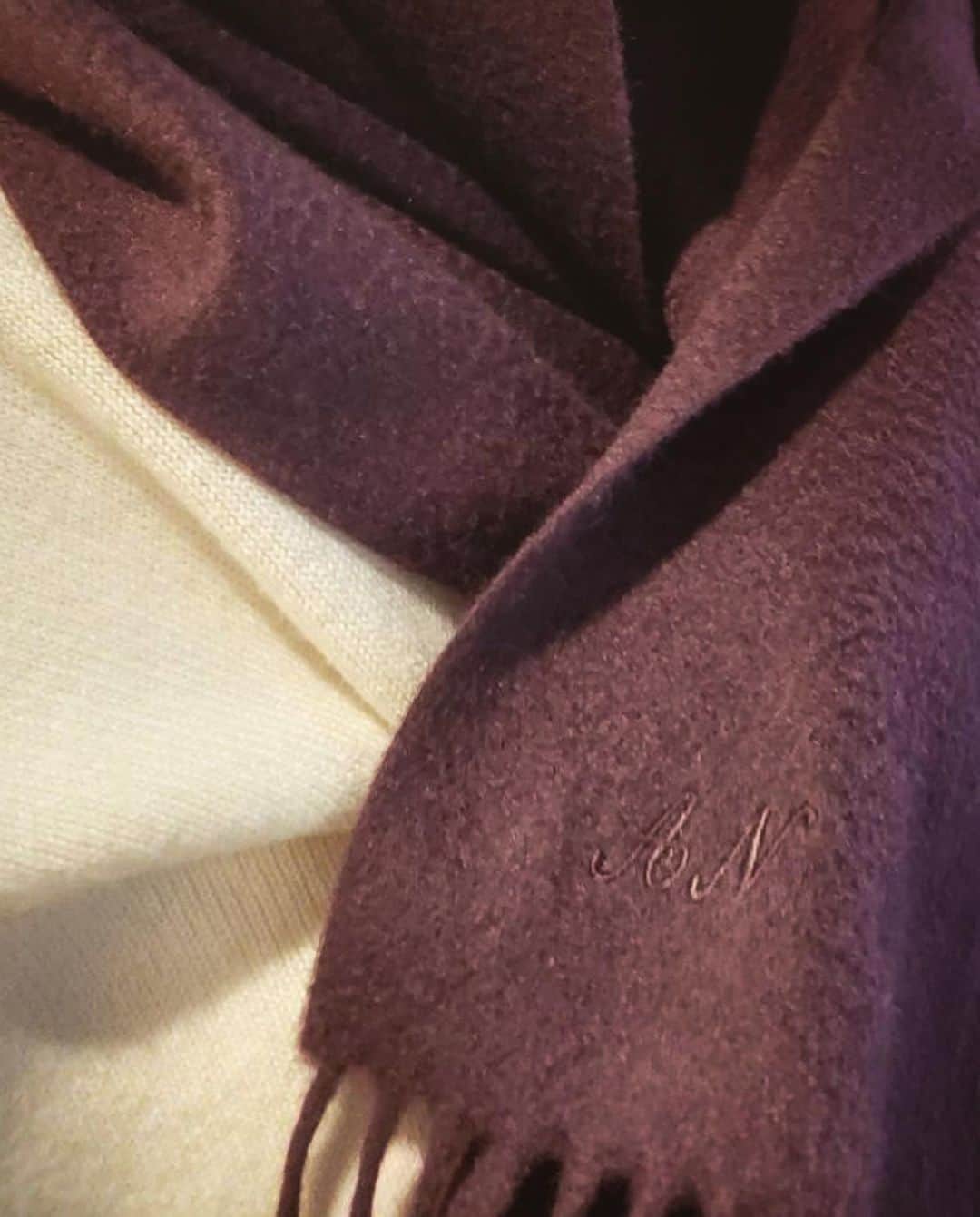 中村アンさんのインスタグラム写真 - (中村アンInstagram)「Loropiana🧣 極上の肌触りのマフラーに、ロロ・ピアーナのお店でイニシャルを刺繍できます。私はラムレーズンという色に🥃 @loropianaofficial #LoroPiana  #ロロピアーナ」12月14日 10時23分 - cocoannne