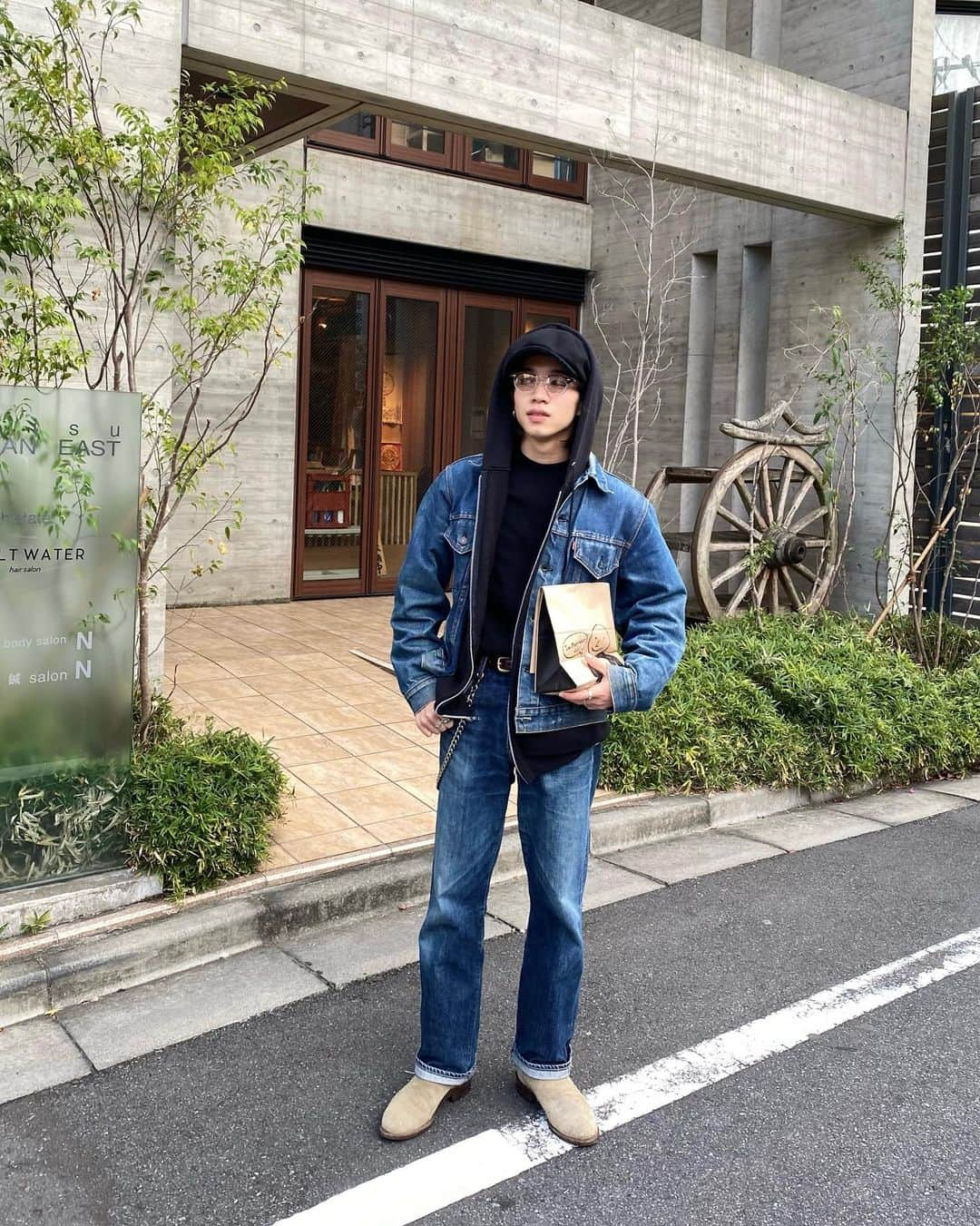 森愁斗さんのインスタグラム写真 - (森愁斗Instagram)「tacos!🌮  最近のお気に入り 60年代のLevi's BIG E denim jacket」12月14日 15時35分 - shoot_mori_official