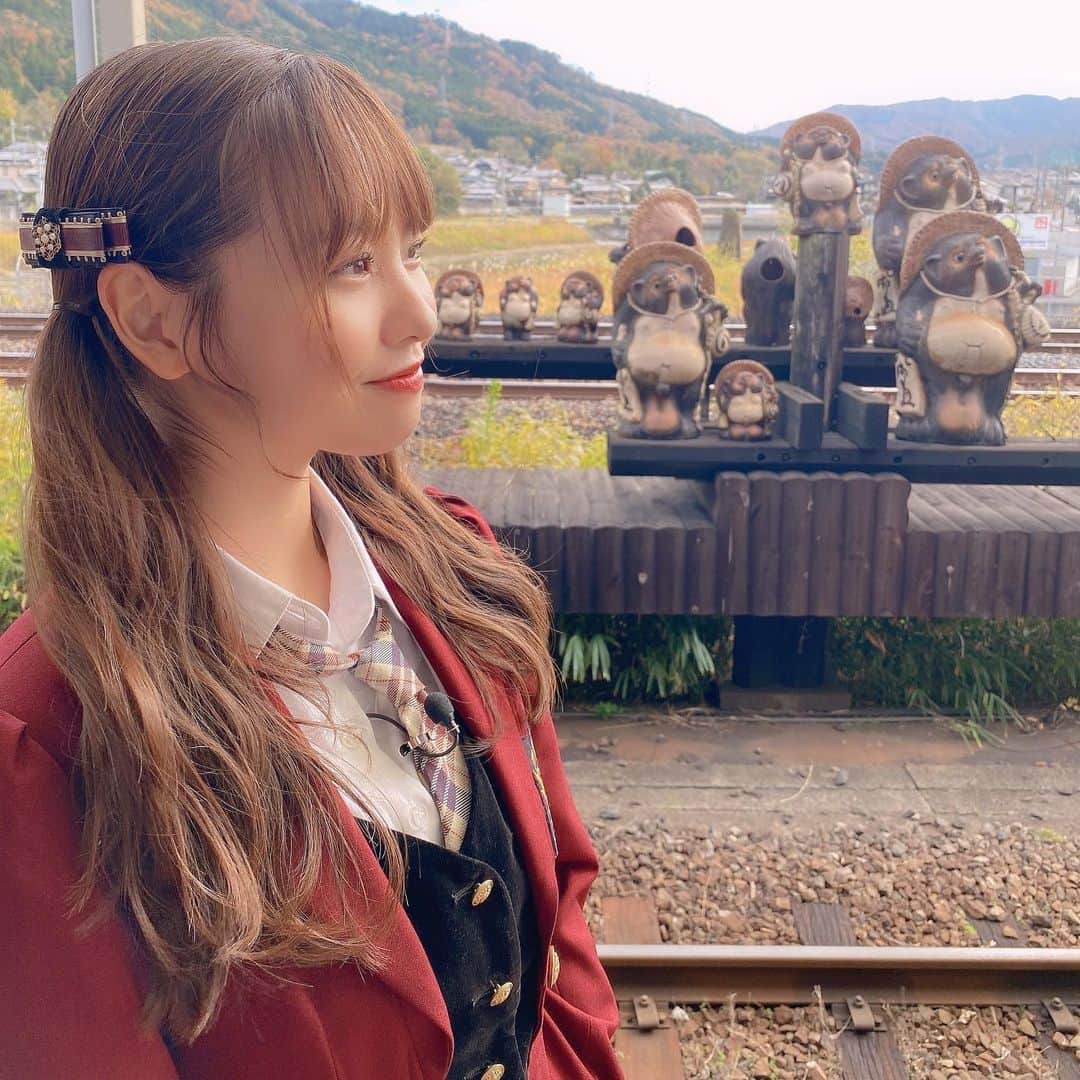 本郷柚巴のインスタグラム：「わたしの仲間です  #たぬき  #たぬき顔」