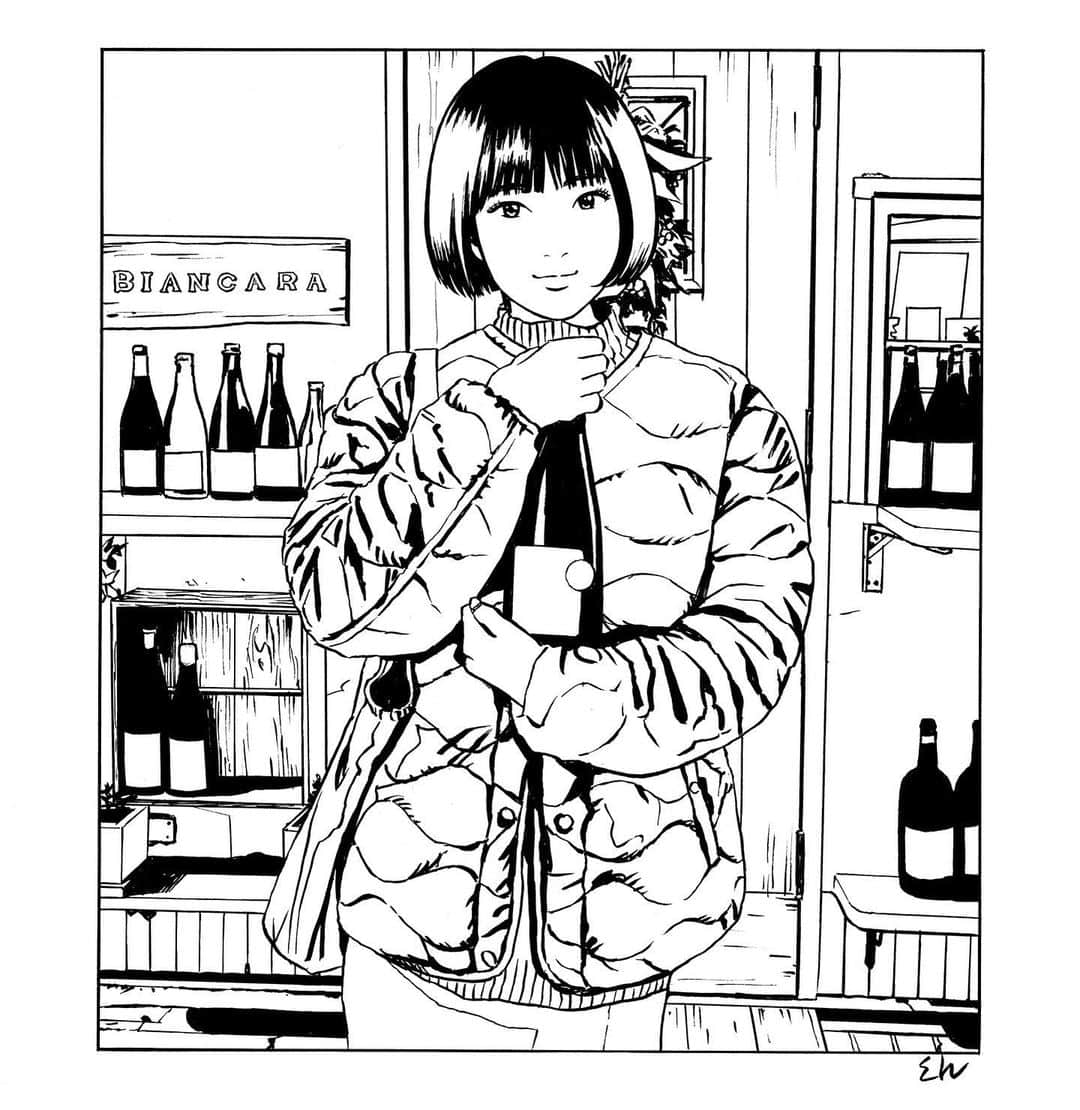 江口寿史さんのインスタグラム写真 - (江口寿史Instagram)「Dec.2021 #illustration #artwork #bandedessinee #comicart #realwineguide」12月15日 14時33分 - eguchiworks