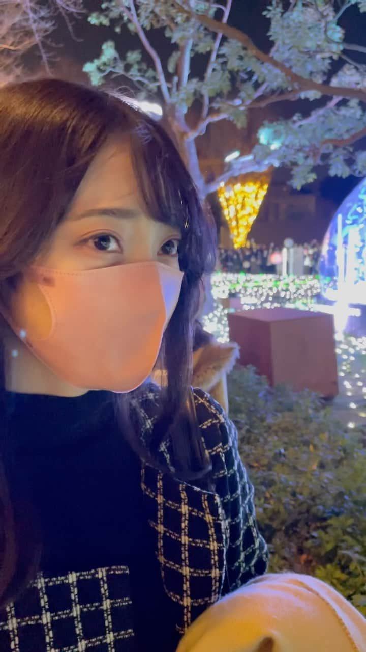 大谷綾乃のインスタグラム：「イルミネーションやっといけた🎄🤍」