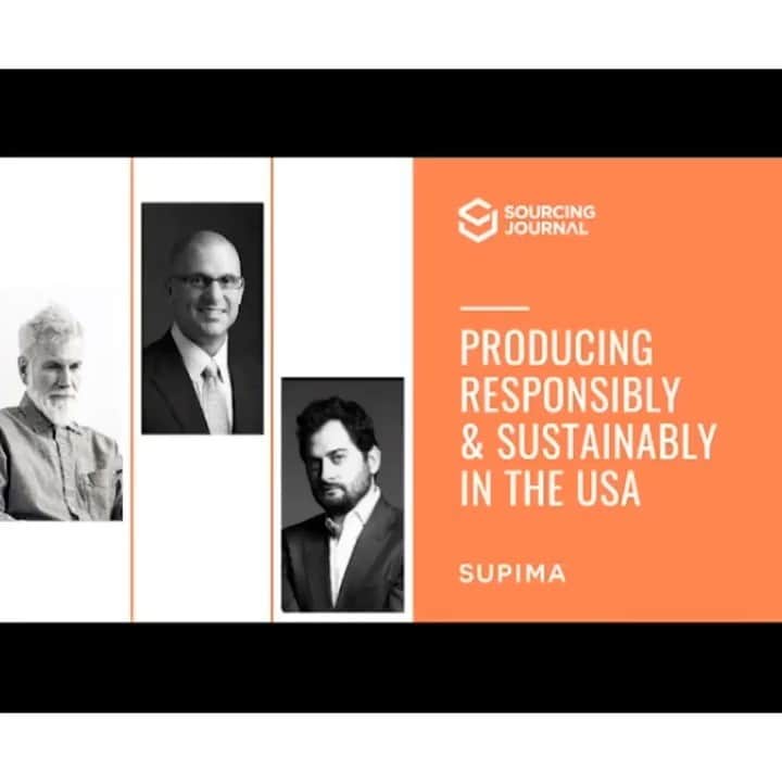 セーブカーキのインスタグラム：「Our founder David discussed Domestic Sourcing and Transparency with Edward Hertzman, founder of Sourcing Journal, and Mark Lewkowitz, president and CEO of Supima. Listen in on the SKU made in America journey and its experience working with @supima. Link in Bio video credit: @sourcingjournal」