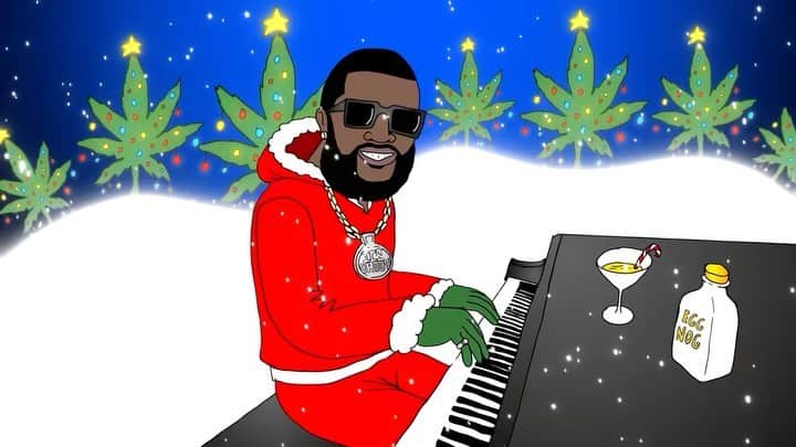 グッチ・メインのインスタグラム：「It’s up #SoIcyChristmas the hardest Christmas tape ever 🎄 is out now on all platforms brrrr 🥶 link in my bio #New1017」