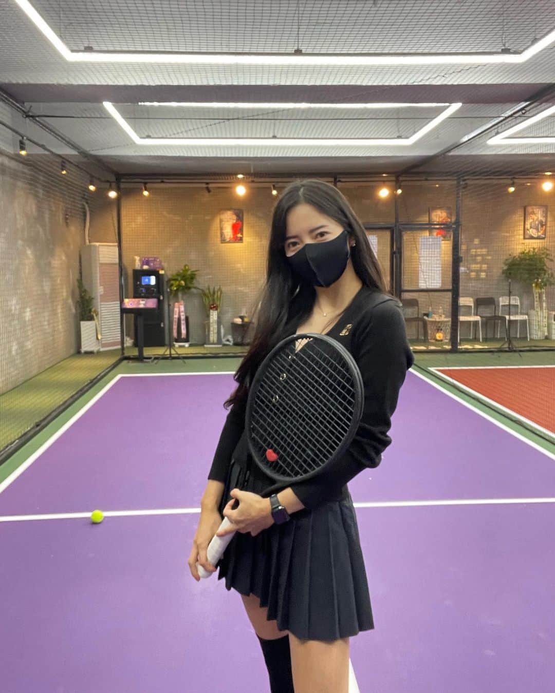 チョン・ジユのインスタグラム：「못쳐도 재밌어  I💜#tennis」